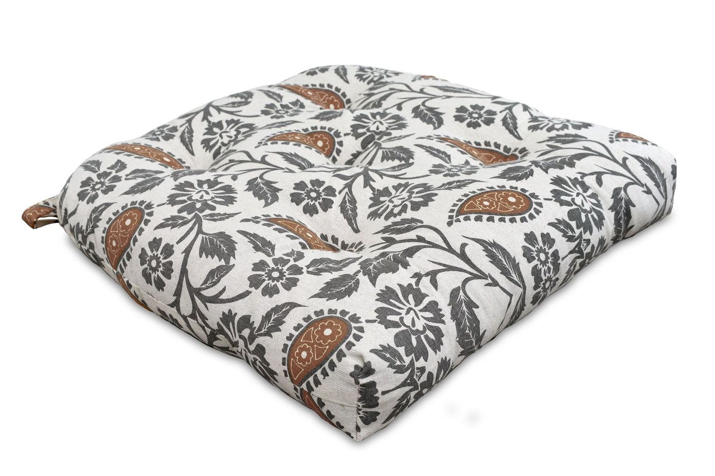 Handmade Cotton Chair Seat Pad Cushions with Ties - 16''x16'' - 3'' Thick - Comfort and Style for Your Chairs