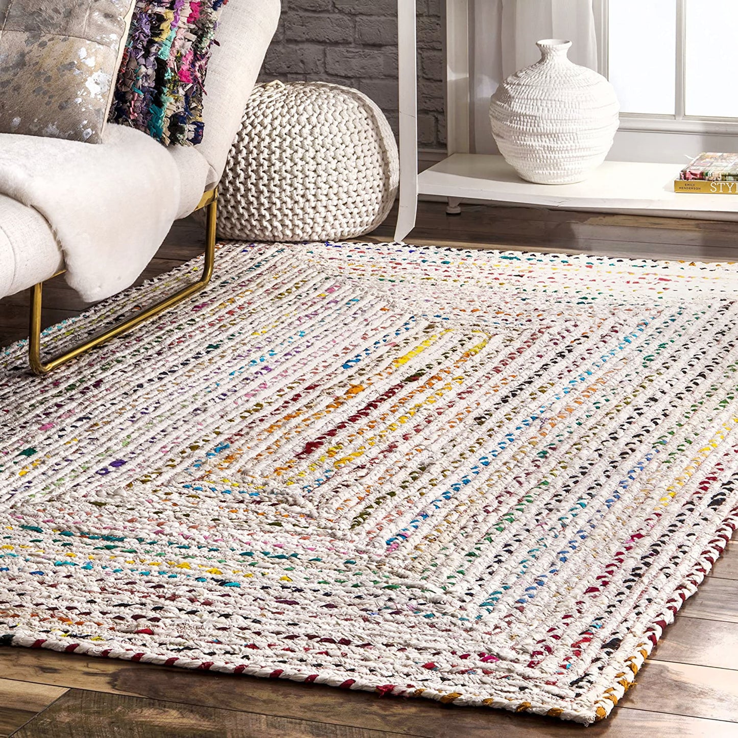Chindi Rug Area Rag Home Decor Bohemian Indian Carpet Floor Decor Cotton Rug Living Room Rug Bathroom Rug