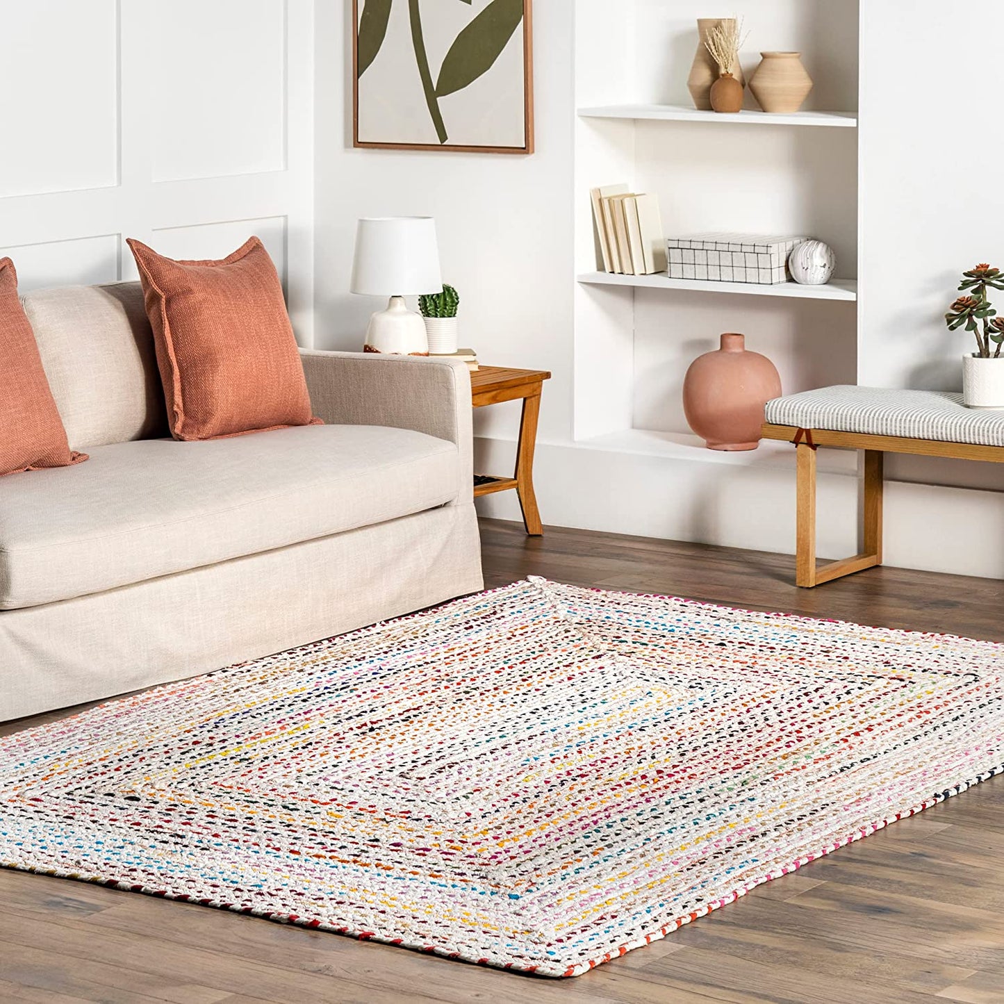 Chindi Rug Area Rag Home Decor Bohemian Indian Carpet Floor Decor Cotton Rug Living Room Rug Bathroom Rug