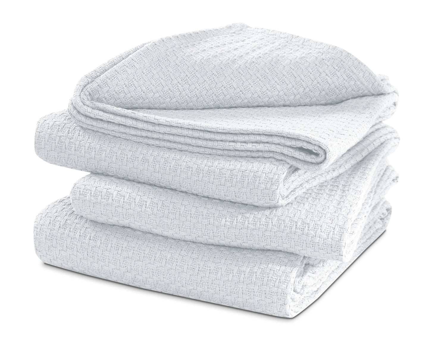 100% Fine Cotton Blanket Luxurious Basket Weave Stylish Design Soft Cozy and Comfortable All Season Light Weight Spread Quilt Bed & Couch/Sofa
