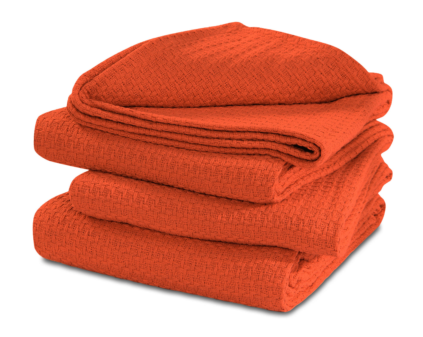 100% Fine Cotton Blanket Luxurious Basket Weave Stylish Design Soft Cozy and Comfortable All Season Light Weight Spread Quilt Bed & Couch/Sofa