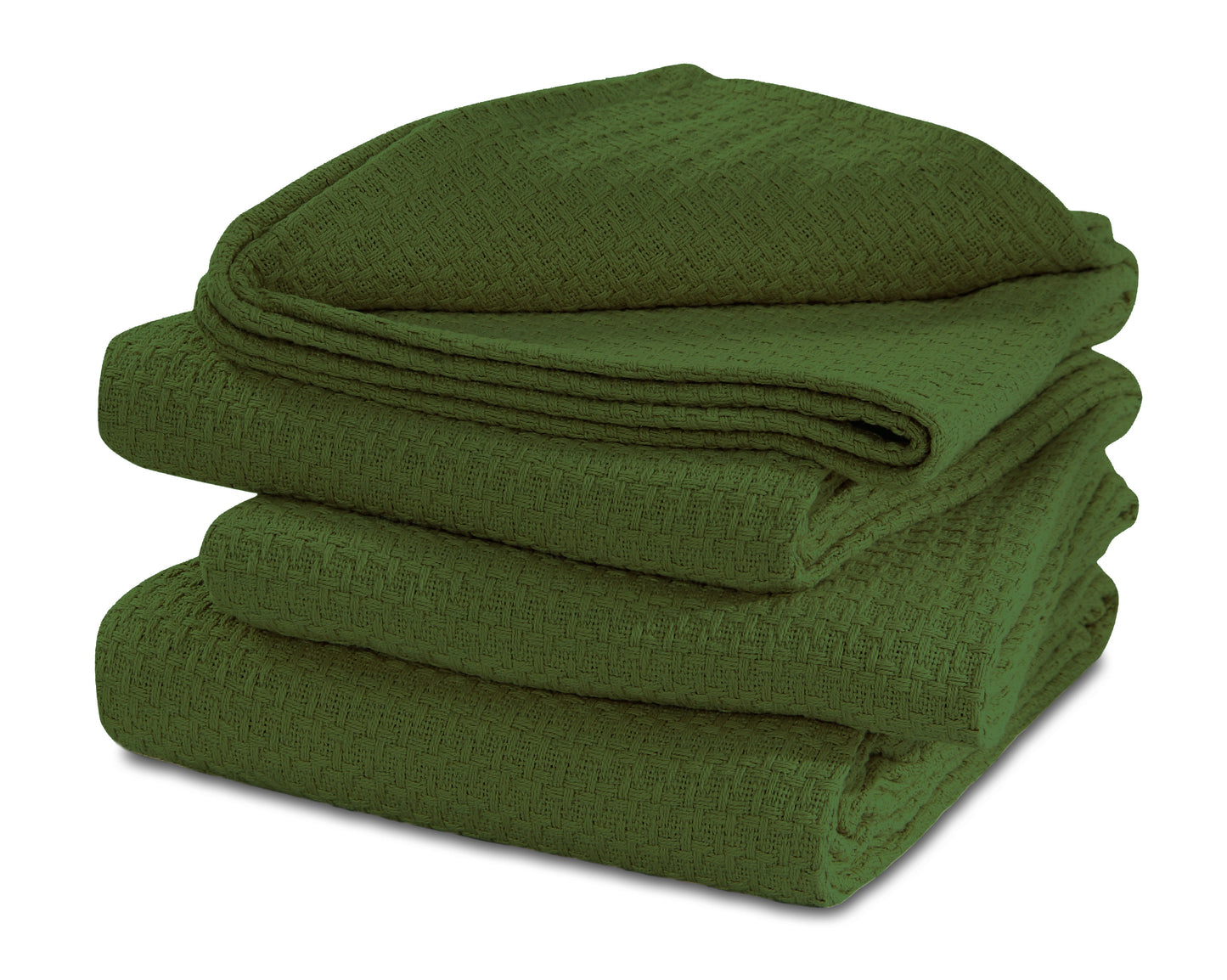 100% Fine Cotton Blanket Luxurious Basket Weave Stylish Design Soft Cozy and Comfortable All Season Light Weight Spread Quilt Bed & Couch/Sofa