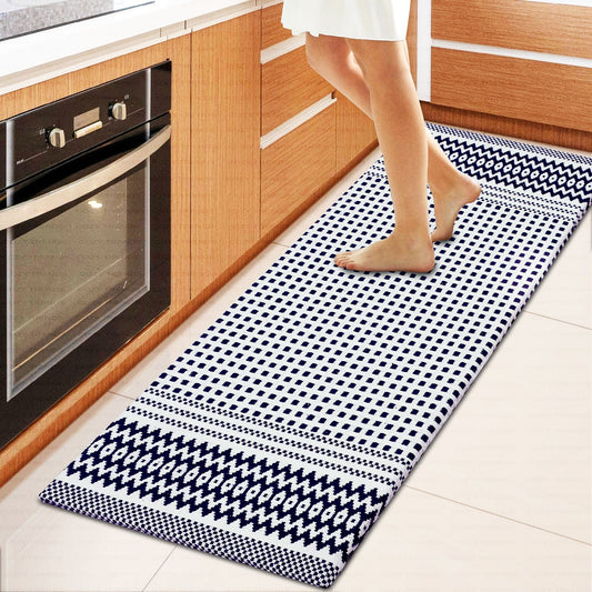 Anti-Fatigue Kitchen Mat Runner Cushioned Kitchen Rug, Waterproof Non-Slip Standing Kitchen Mats and Rugs Comfort Foam Rug Runner for Kitchen, Floor Home, Office, Sink, Laundry - 18x48''