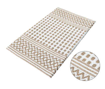 Luxurious Woven Cotton Cushioned Thiclk Kitchen Mat Rug - Anti-Fatigue, Anti-Skid - 18''x30''