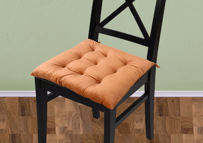 Handmade Velvet Chair Seat Pads Cushions Tufted with Ties - 16''x16'' | 3'' Thick (