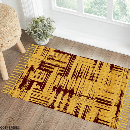 Cotton Printed Hand Woven Area Rug Rag for Hallway | Kitchen | Living Room - 24''x36'' | 2'x3'
