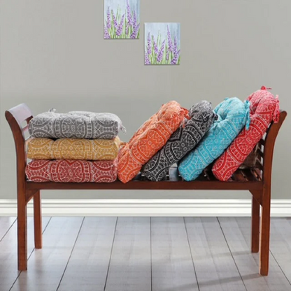 U-shape Hand Made Cotton Cushion 16''x16'', Cushions for chair, chair cushion, pad with ties