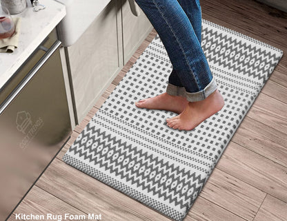 Kitchen Mat Cushioned Anti-Fatigue Kitchen Rug, Waterproof Non-Slip Kitchen Mats and Rugs Heavy Duty Comfort Foam Rug for Kitchen, Floor Home, Office, Sink, Laundry