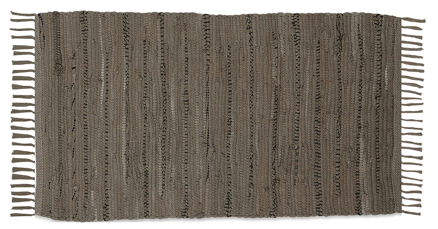 100% Cotton Rag Rug 24x36 - Multicolor Chindi Rug - Hand Woven & Reversible for Living Room Kitchen Entryway Rug