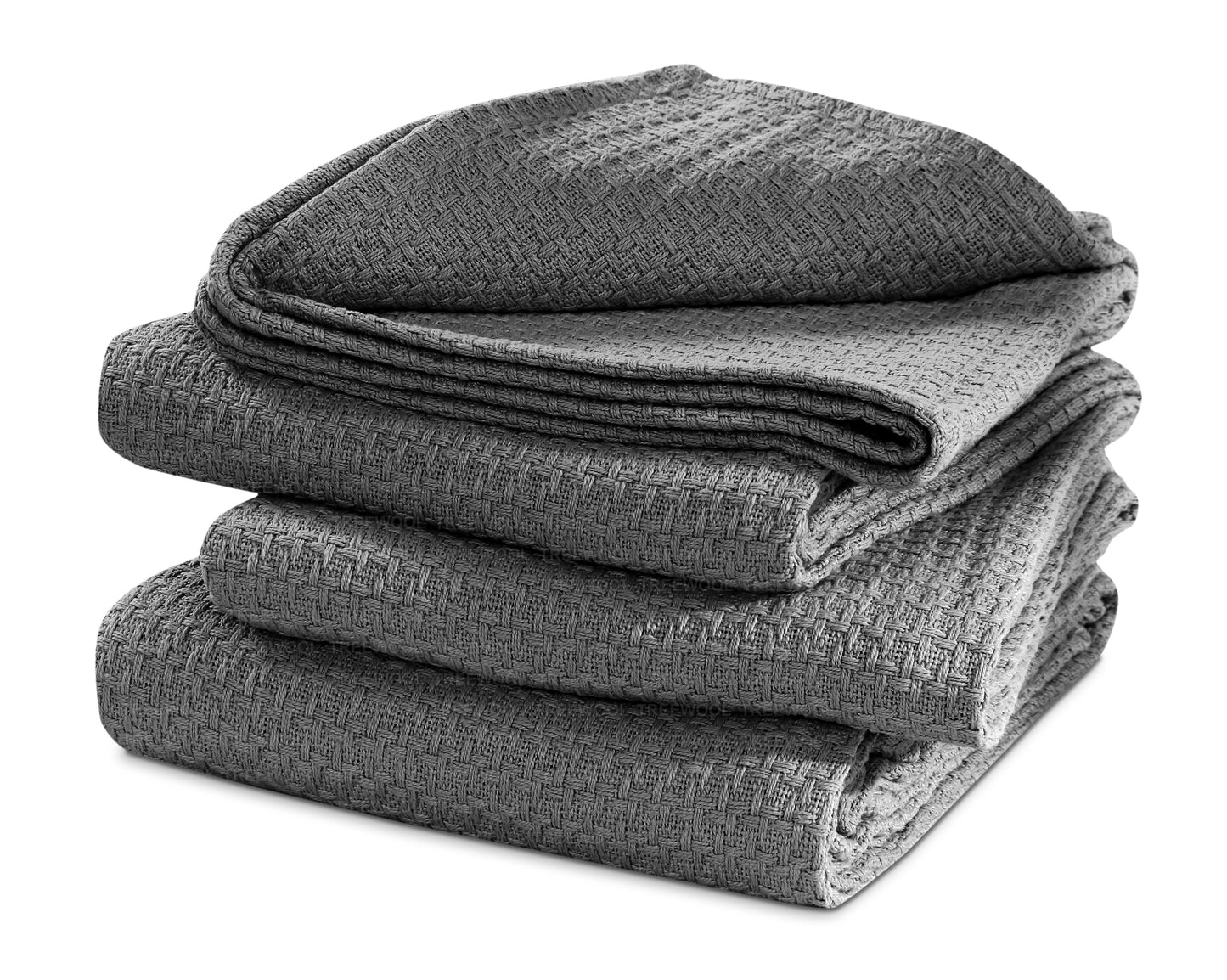 100% Fine Cotton Blanket Luxurious Basket Weave Stylish Design Soft Cozy and Comfortable All Season Light Weight Spread Quilt Bed & Couch/Sofa