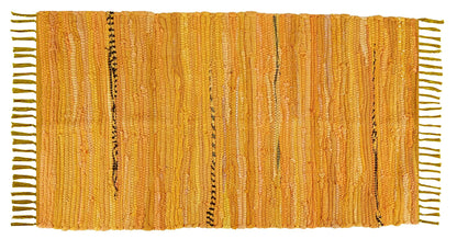100% Cotton Rag Rug 24x36 - Multicolor Chindi Rug - Hand Woven & Reversible for Living Room Kitchen Entryway Rug