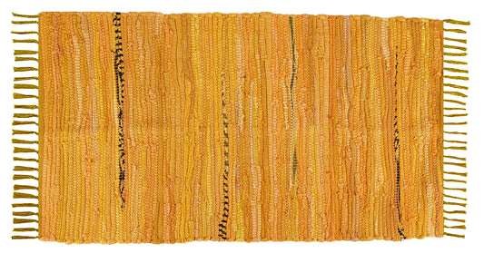 100% Cotton Rag Rug 24x36 - Multicolor Chindi Rug - Hand Woven & Reversible for Living Room Kitchen Entryway Rug