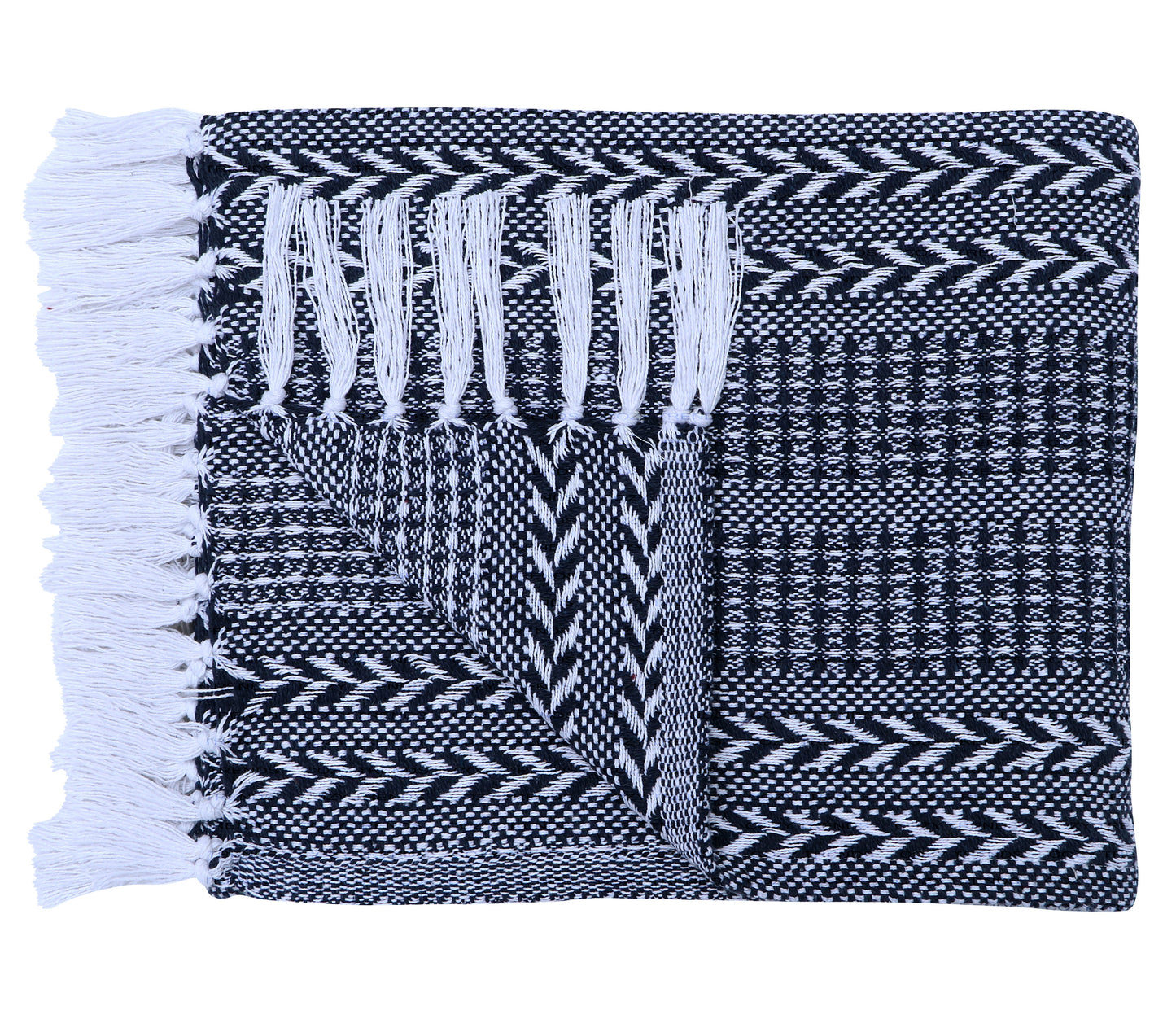 Cotton Hand Woven Soft Cozy Warm Lightweight Batik Throw Blanket for Couch | Sofa | Bed | 50’’x60’’ Inches (Set of 2)