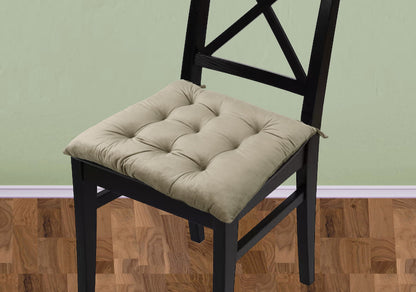 Handmade Velvet Chair Seat Pads Cushions Tufted with Ties - 16''x16'' | 3'' Thick (