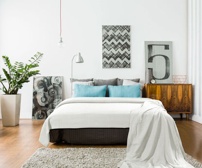 100% Fine Cotton Blanket Luxurious Basket Weave Stylish Design Soft Cozy and Comfortable All Season Light Weight Spread Quilt Bed & Couch/Sofa