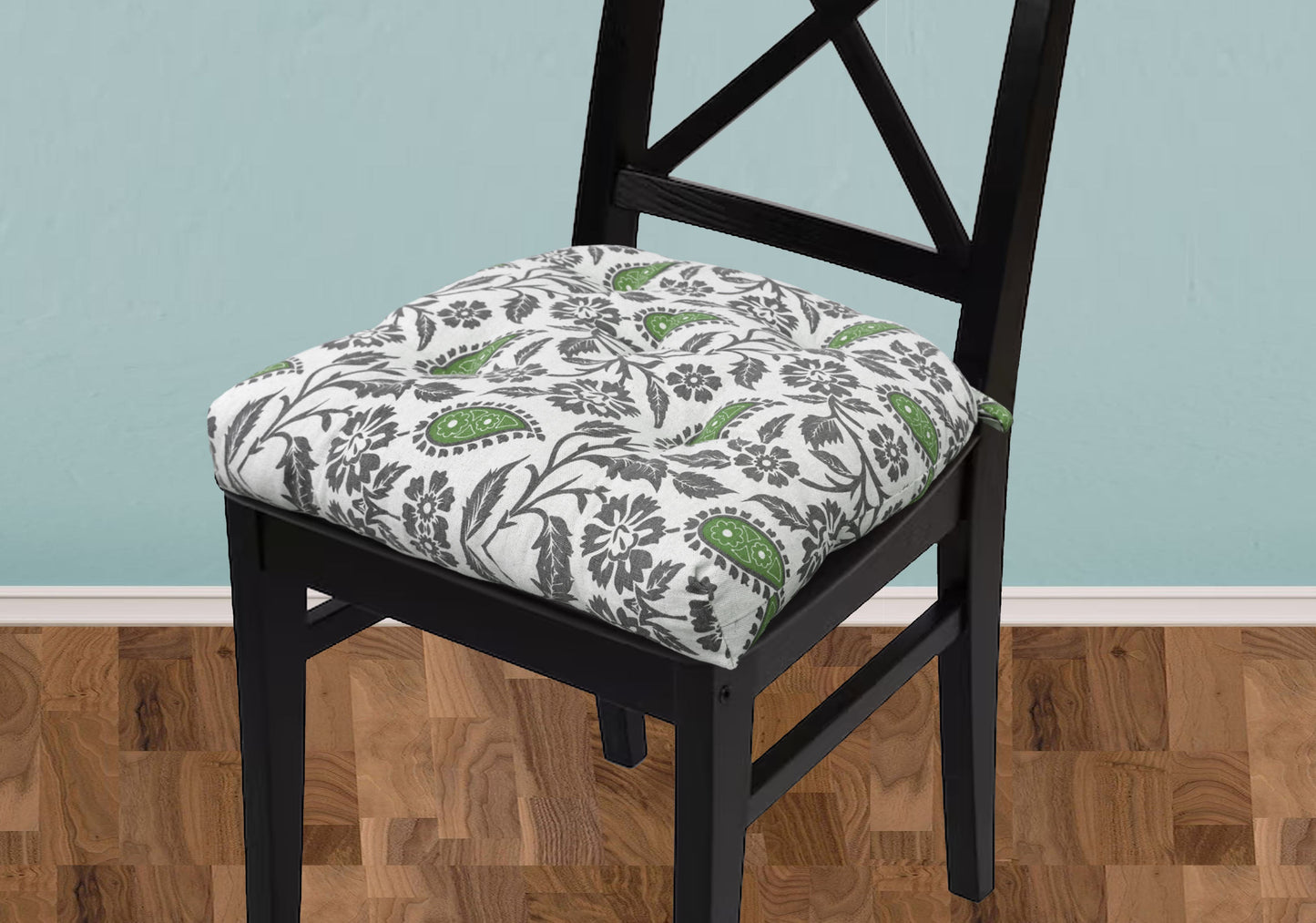 Handmade Cotton Chair Seat Pad Cushions with Ties - 16''x16'' - 3'' Thick - Comfort and Style for Your Chairs