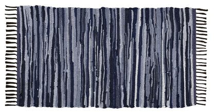 100% Cotton Rag Rug 24x36 - Multicolor Chindi Rug - Hand Woven & Reversible for Living Room Kitchen Entryway Rug