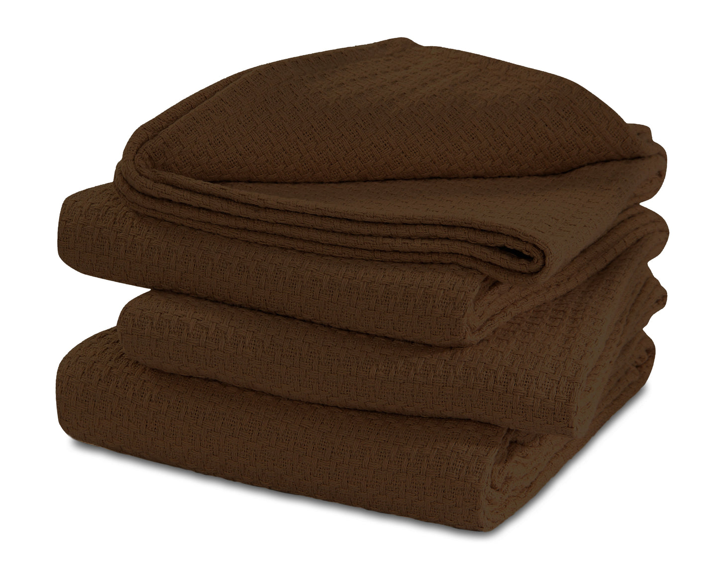 100% Fine Cotton Blanket Luxurious Basket Weave Stylish Design Soft Cozy and Comfortable All Season Light Weight Spread Quilt Bed & Couch/Sofa
