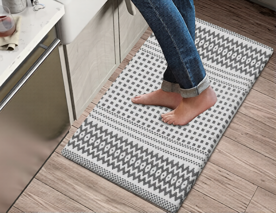 Kitchen Mat Cushioned Anti-Fatigue Kitchen Rug, Waterproof Non-Slip Kitchen Mats and Rugs Heavy Duty Comfort Foam Rug for Kitchen, Floor Home, Office, Sink, Laundry