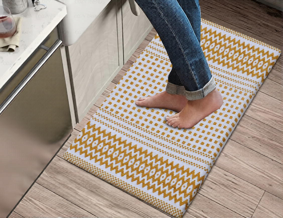 Kitchen Mat Cushioned Anti-Fatigue Kitchen Rug, Waterproof Non-Slip Kitchen Mats and Rugs Heavy Duty Comfort Foam Rug for Kitchen, Floor Home, Office, Sink, Laundry