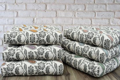 Handmade Cotton Chair Seat Pad Cushions with Ties - 16''x16'' - 3'' Thick - Comfort and Style for Your Chairs