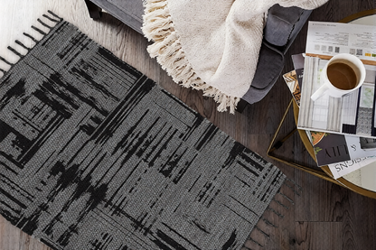 Cotton Printed Hand Woven Area Rug Rag for Hallway | Kitchen | Living Room - 24''x36'' | 2'x3'