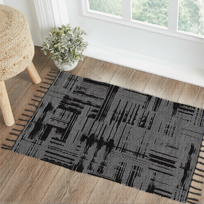 Cotton Printed Hand Woven Area Rug Rag for Hallway | Kitchen | Living Room - 24''x36'' | 2'x3'