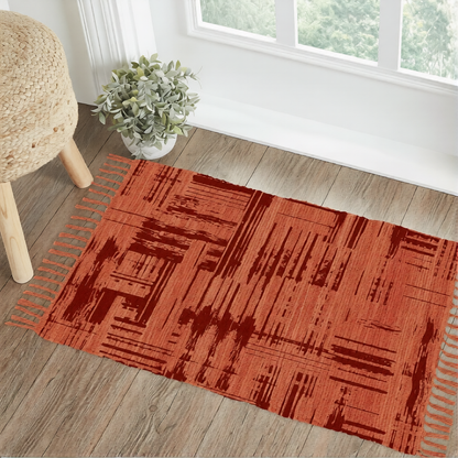Cotton Printed Hand Woven Area Rug Rag for Hallway | Kitchen | Living Room - 24''x36'' | 2'x3'