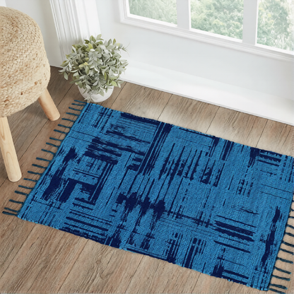 Cotton Printed Hand Woven Area Rug Rag for Hallway | Kitchen | Living Room - 24''x36'' | 2'x3'