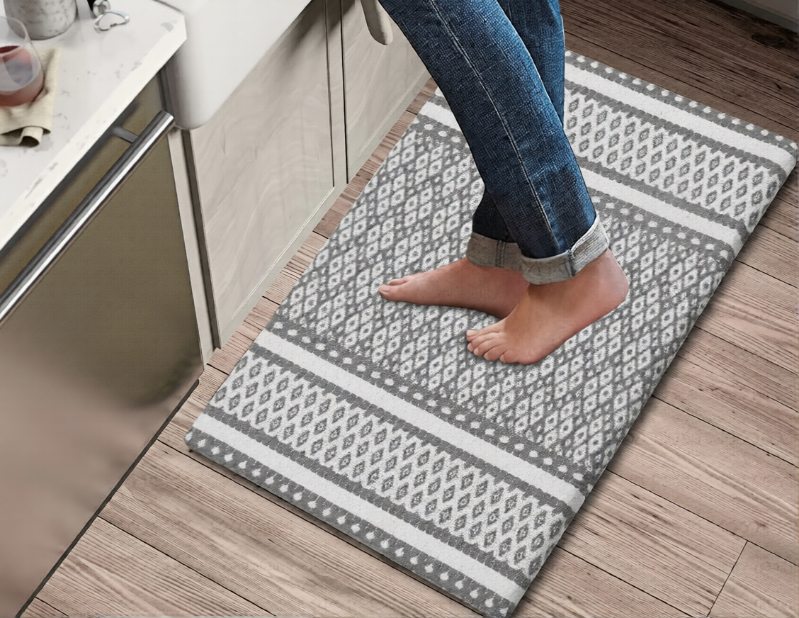 Kitchen Mat Cushioned Anti-Fatigue Kitchen Rug, Waterproof Non-Slip Kitchen Mats and Rugs Heavy Duty Comfort Foam Rug for Kitchen, Floor Home, Office, Sink, Laundry