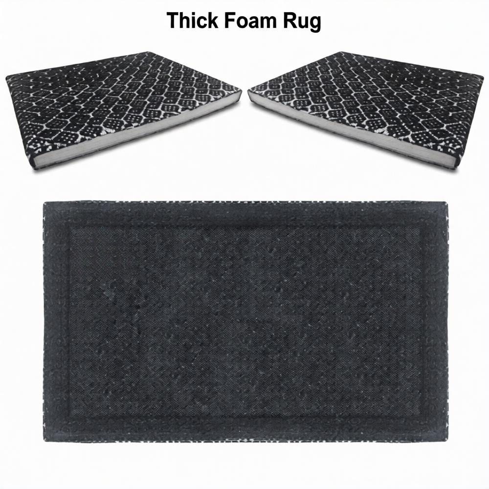 Hand Woven Kitchen Bath Mats [2 PCS] Cushioned Cotton Anti-Fatigue Rug, Waterproof Non-Slip Kitchen Mats and Rugs - Office, Sink, Laundry