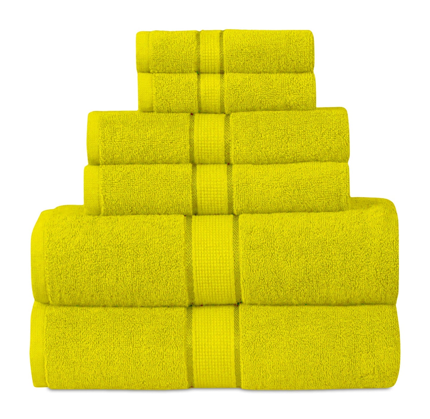 100% Ringspun Cotton Absorbent 600 GSM 6PC Bathroom Towel Set