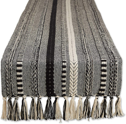 Farmhouse Braided Table Runner, 15x72 Cotton Hand Woven