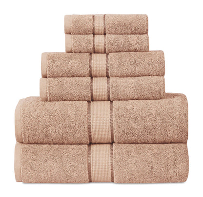 100% Ringspun Cotton Absorbent 600 GSM 6PC Bathroom Towel Set