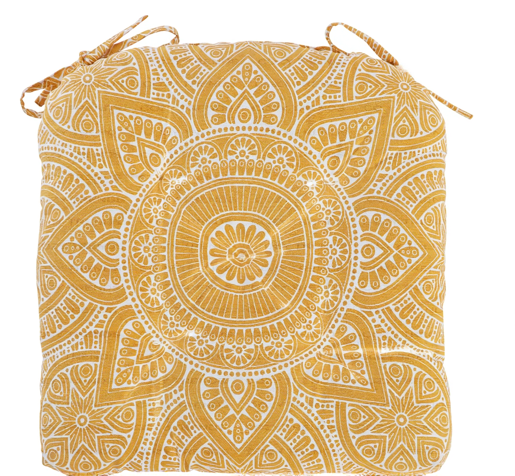 U-shape Hand Made Cotton Cushion 16''x16'', Cushions for chair, chair cushion, pad with ties