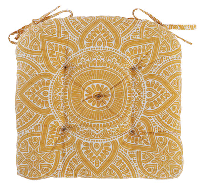 U-shape Hand Made Cotton Cushion 16''x16'', Cushions for chair, chair cushion, pad with ties