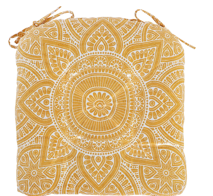 U-shape Hand Made Cotton Cushion 16''x16'', Cushions for chair, chair cushion, pad with ties