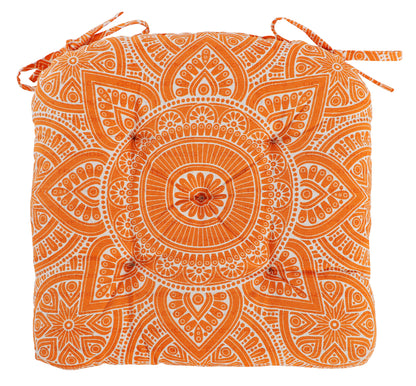 U-shape Hand Made Cotton Cushion 16''x16'', Cushions for chair, chair cushion, pad with ties