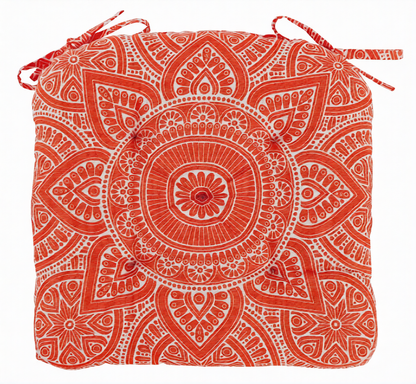 U-shape Hand Made Cotton Cushion 16''x16'', Cushions for chair, chair cushion, pad with ties