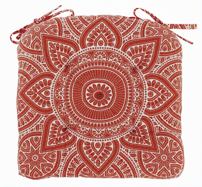 U-shape Hand Made Cotton Cushion 16''x16'', Cushions for chair, chair cushion, pad with ties